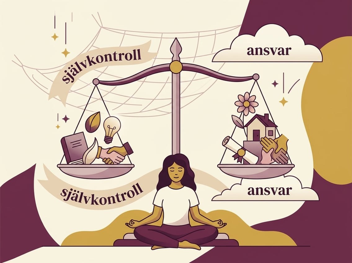 Editorial illustration av ansvarsfullt spelande och självkontroll