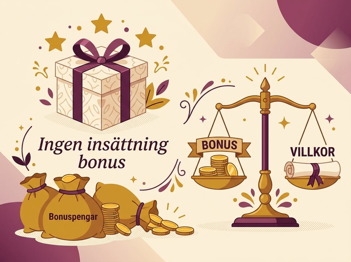 Editorial illustration av insättningsfria bonusar